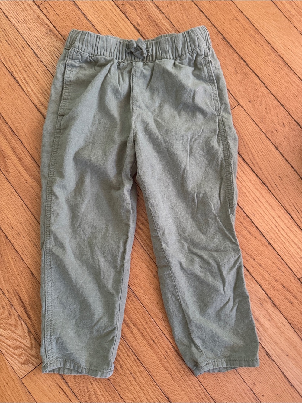 H&M Kids Olive Green Elastic-Waist Joggers